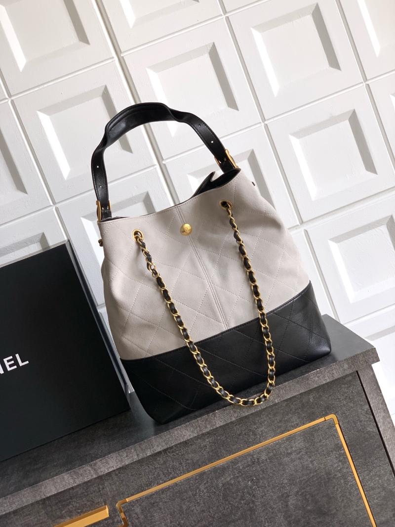 Chanel Suede Shopping Bag Grey AS5635