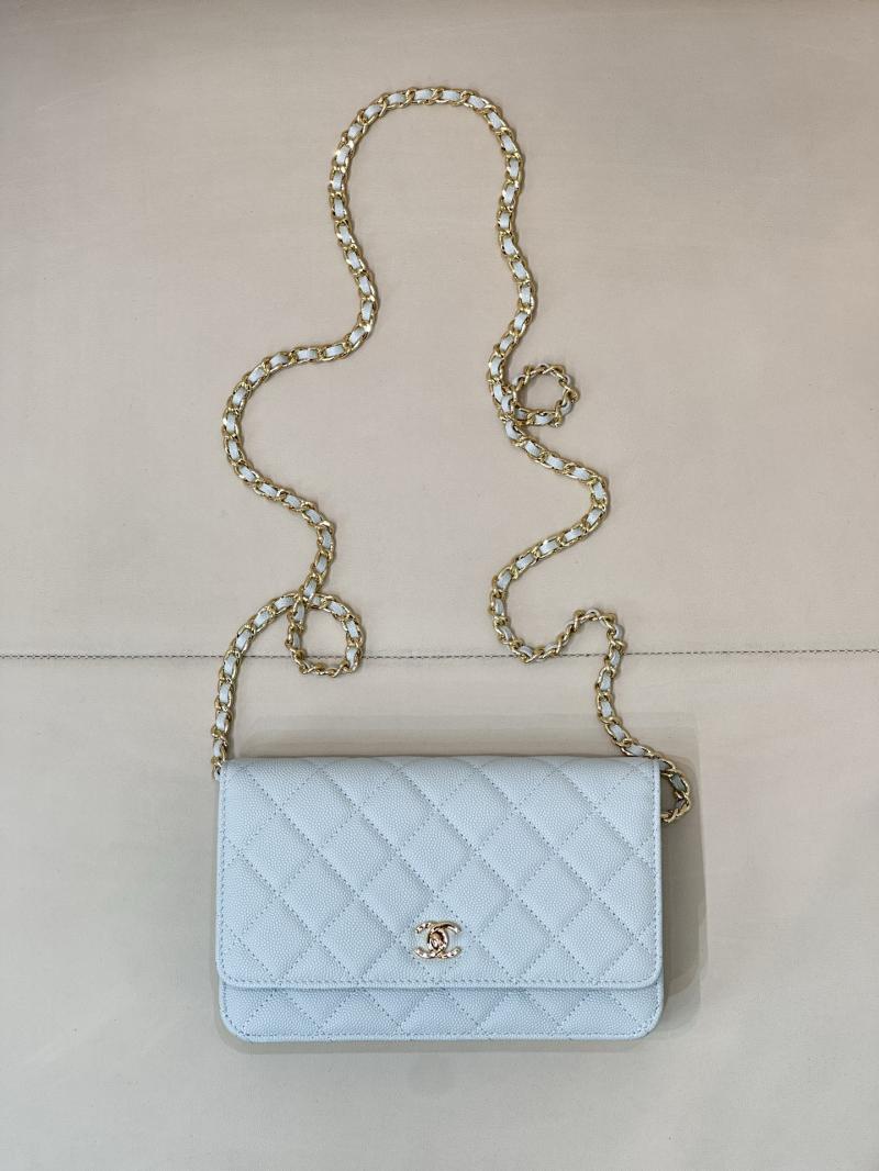 Chanel WOC Chain Wallet Blue AP4241