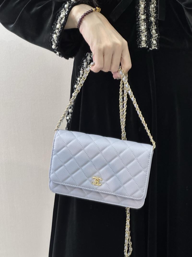 Chanel WOC Chain Wallet Blue AP4241