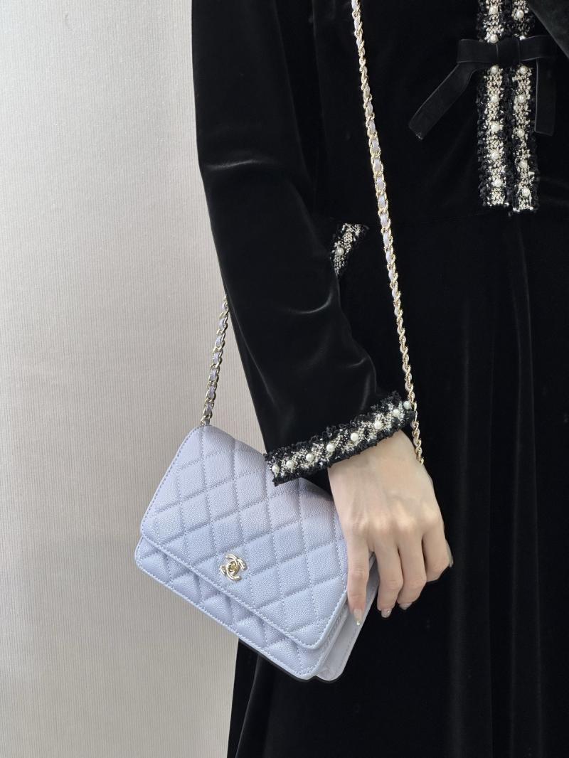 Chanel WOC Chain Wallet Blue AP4241