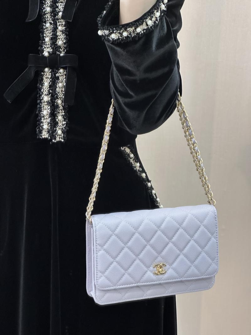 Chanel WOC Chain Wallet Blue AP4241