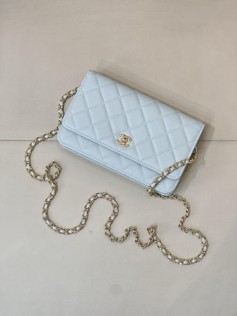 Chanel WOC Chain Wallet Blue AP4241