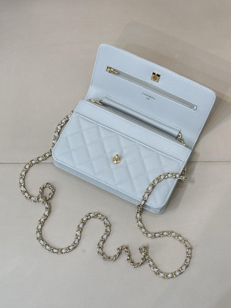 Chanel WOC Chain Wallet Blue AP4241