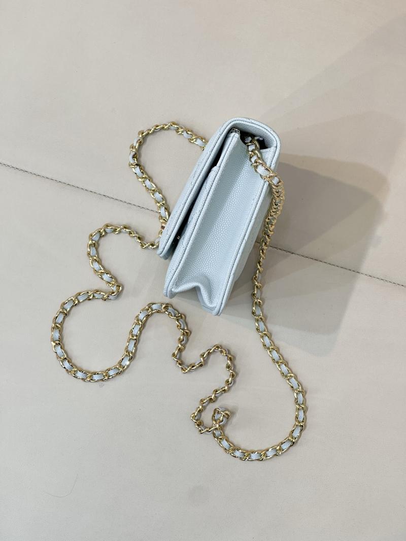 Chanel WOC Chain Wallet Blue AP4241