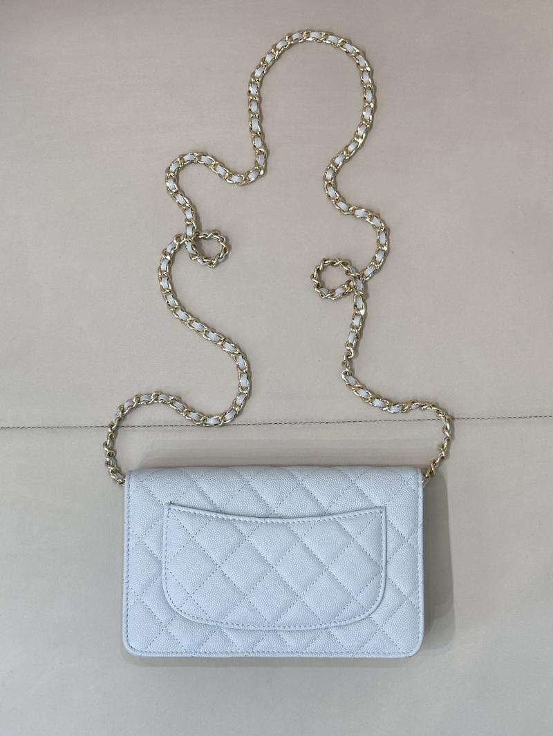 Chanel WOC Chain Wallet Blue AP4241