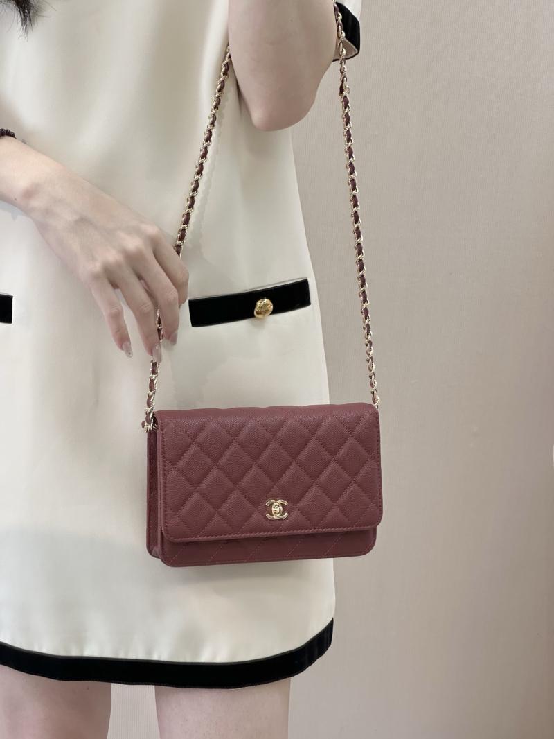 Chanel WOC Chain Wallet Burgundy AP4241