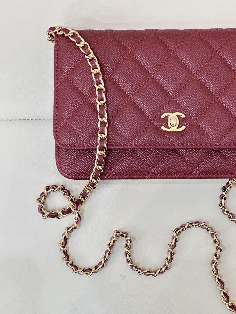 Chanel WOC Chain Wallet Burgundy AP4241