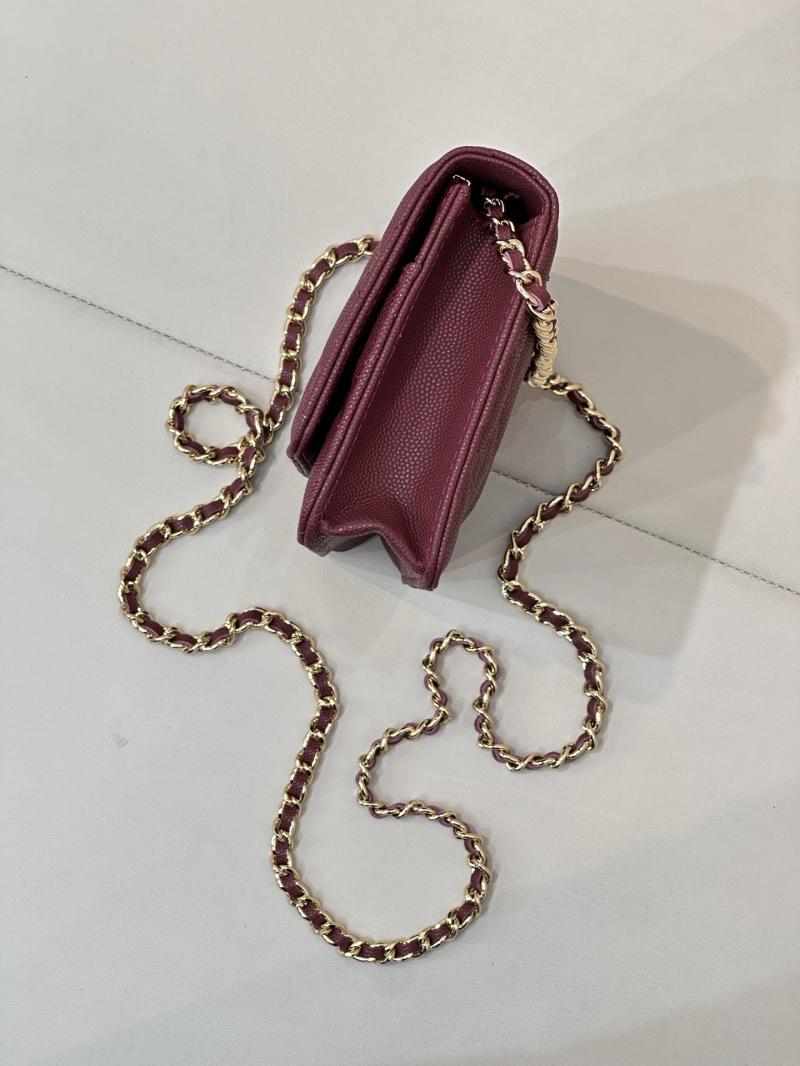Chanel WOC Chain Wallet Burgundy AP4241