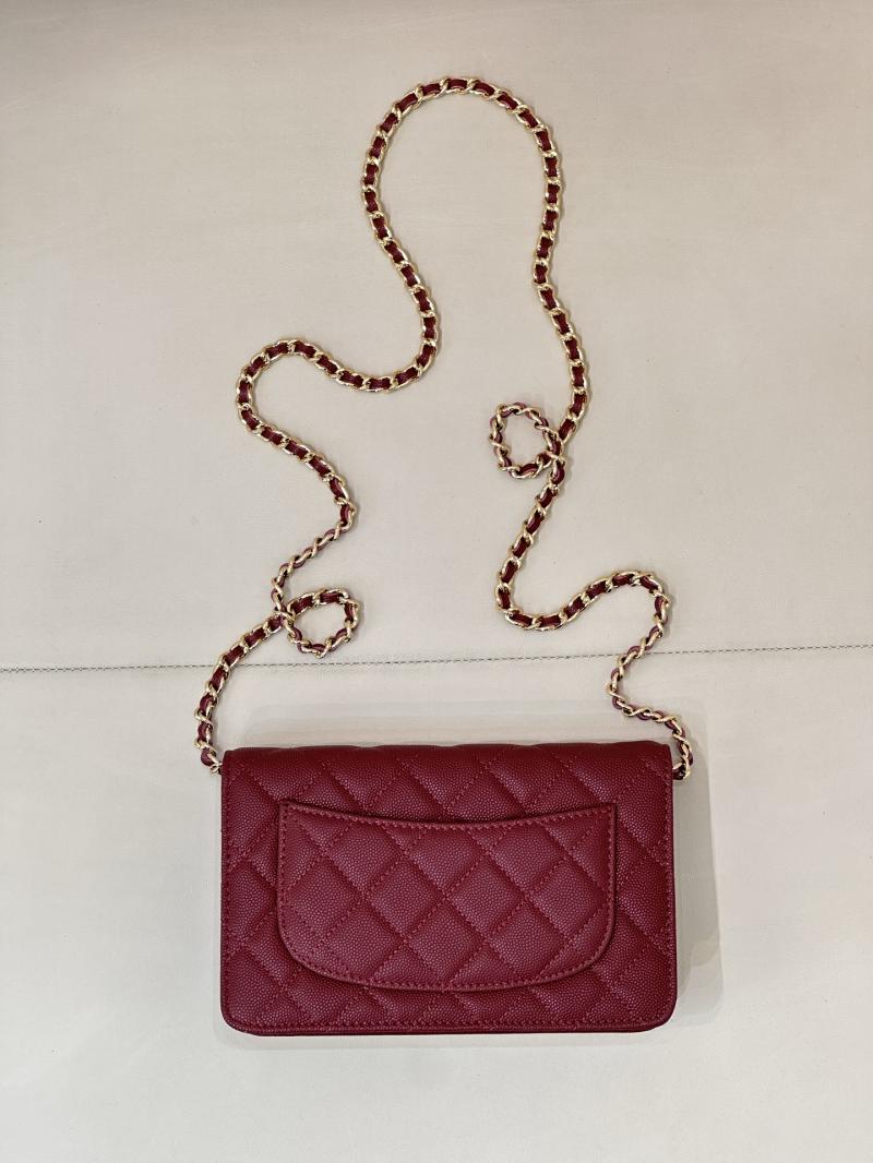 Chanel WOC Chain Wallet Burgundy AP4241