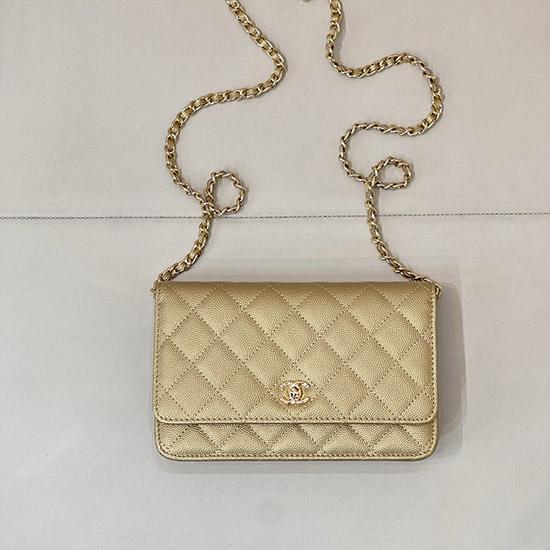 Chanel WOC Chain Wallet Gold AP4241