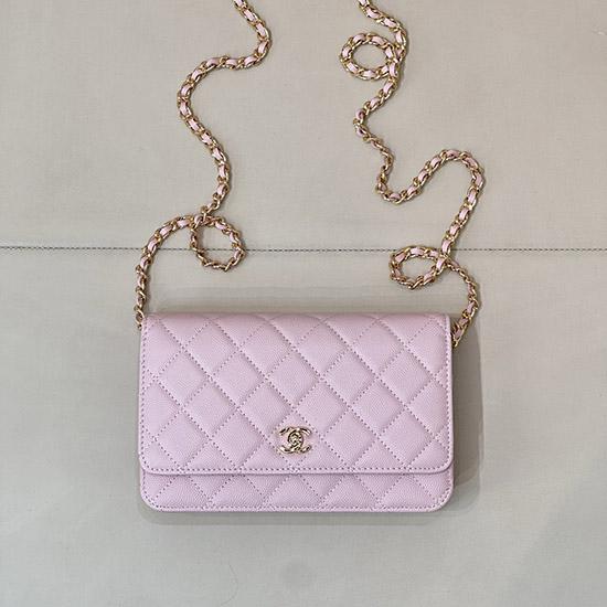 Chanel WOC Chain Wallet Pink AP4241