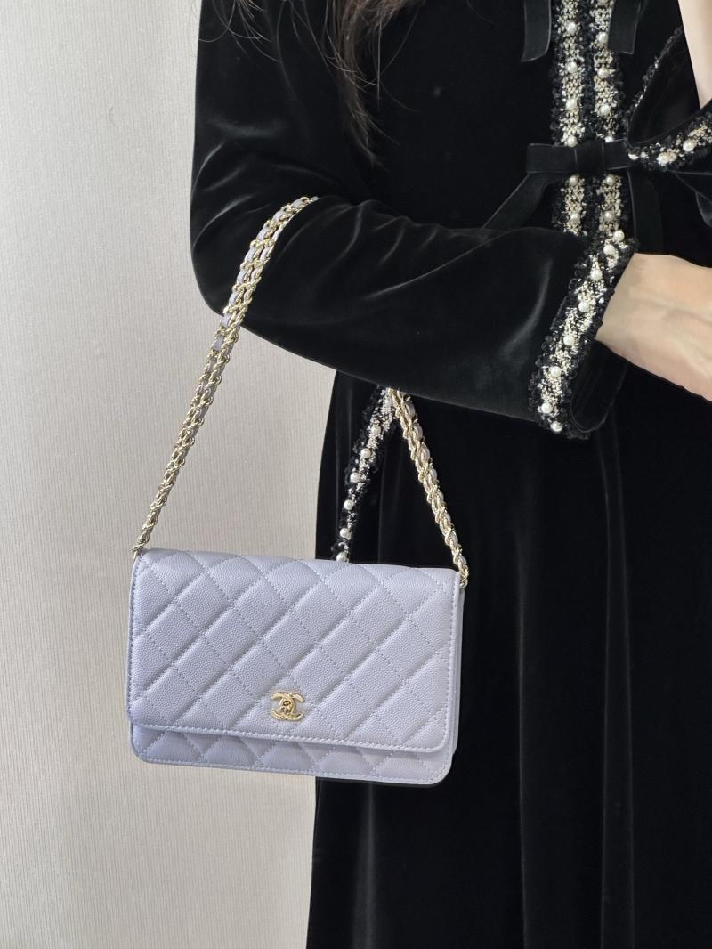Chanel WOC Chain Wallet Purple AP4241