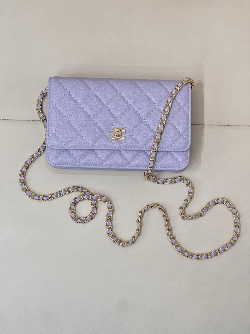 Chanel WOC Chain Wallet Purple AP4241