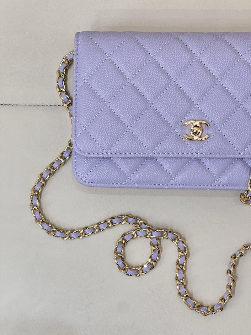 Chanel WOC Chain Wallet Purple AP4241