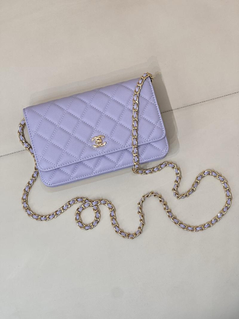 Chanel WOC Chain Wallet Purple AP4241