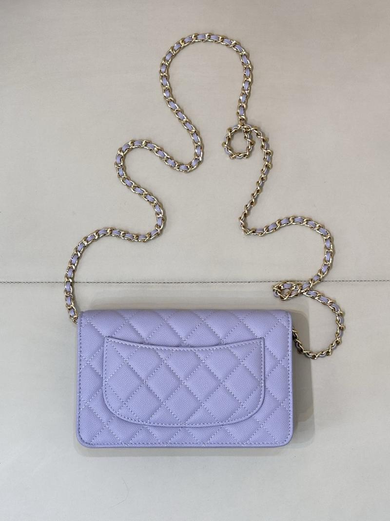 Chanel WOC Chain Wallet Purple AP4241