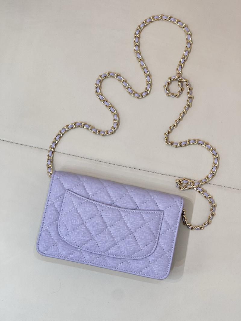 Chanel WOC Chain Wallet Purple AP4241