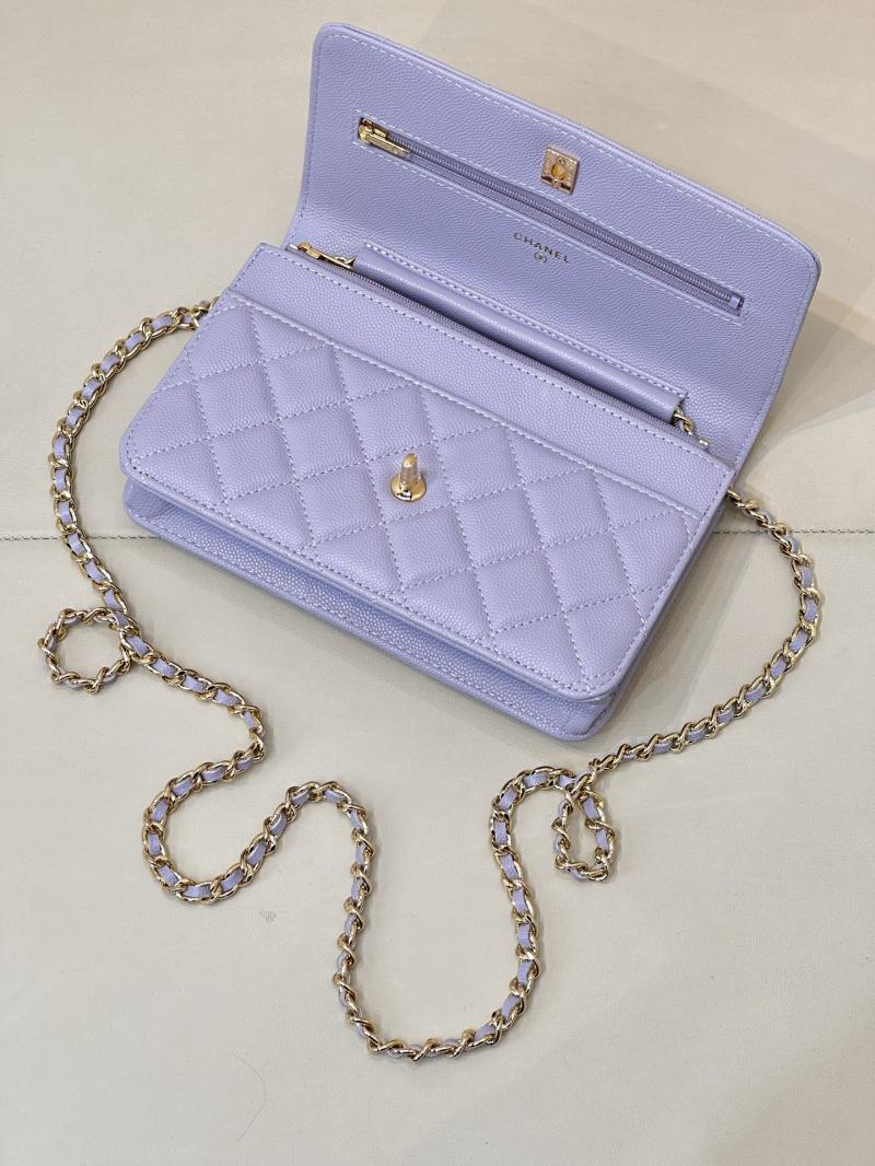 Chanel WOC Chain Wallet Purple AP4241
