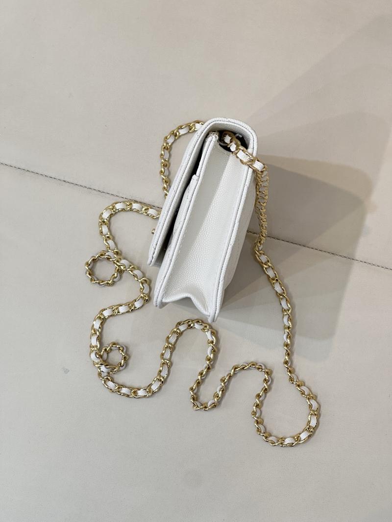 Chanel WOC Chain Wallet White AP4241
