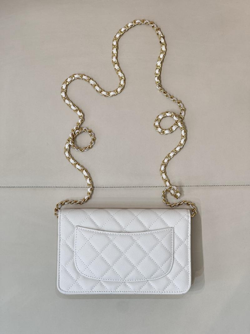 Chanel WOC Chain Wallet White AP4241