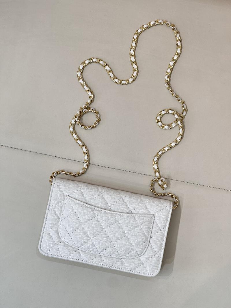 Chanel WOC Chain Wallet White AP4241