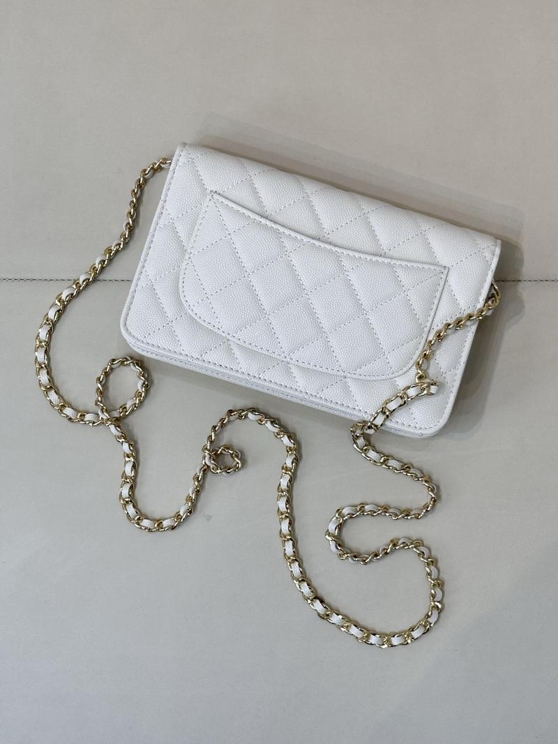 Chanel WOC Chain Wallet White AP4241