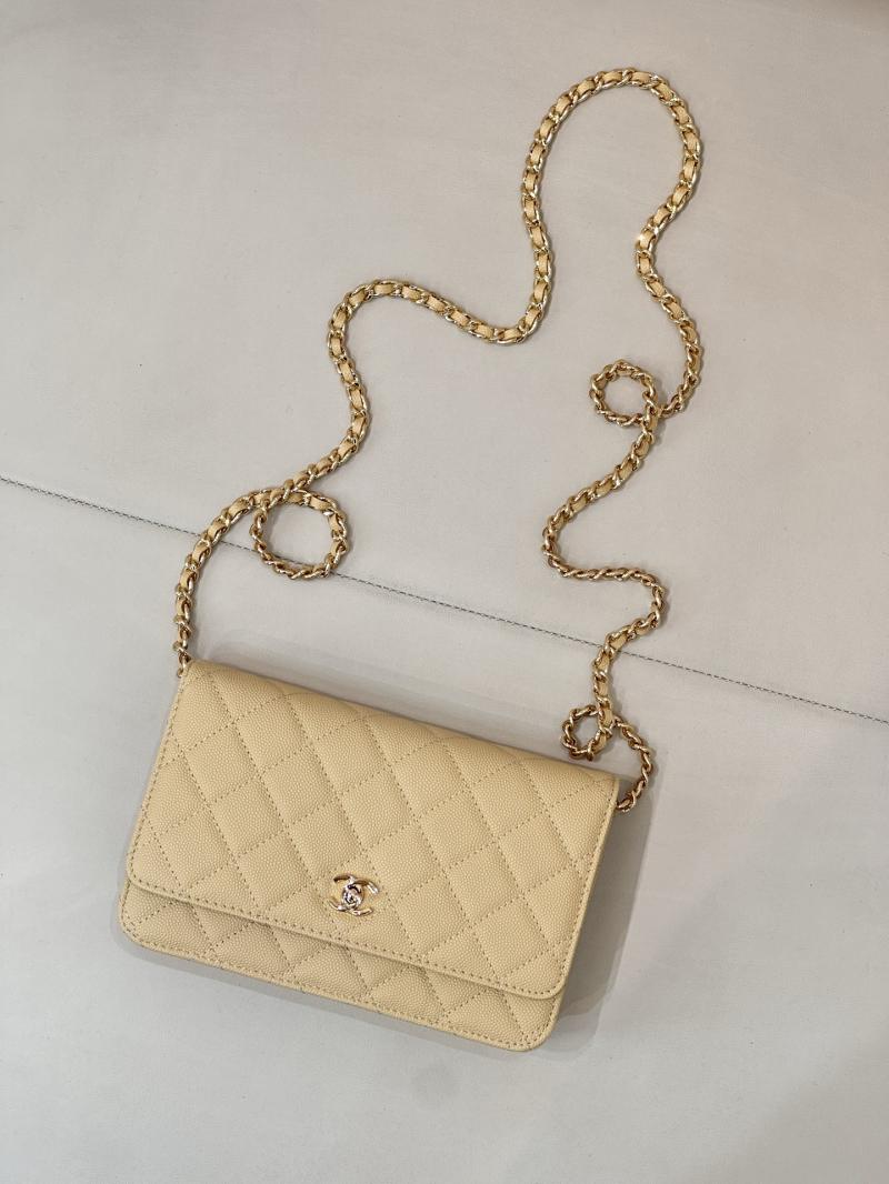 Chanel WOC Chain Wallet Yellow AP4241