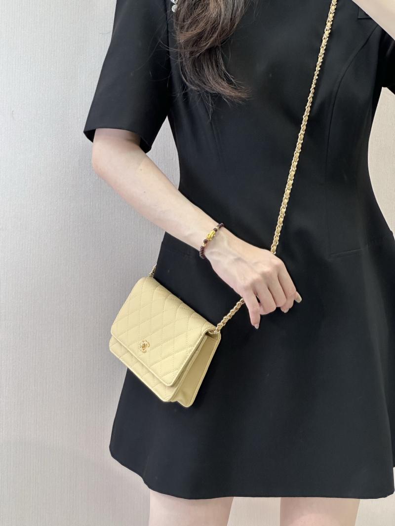 Chanel WOC Chain Wallet Yellow AP4241