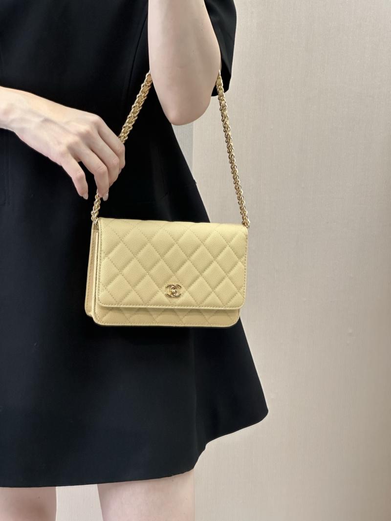 Chanel WOC Chain Wallet Yellow AP4241