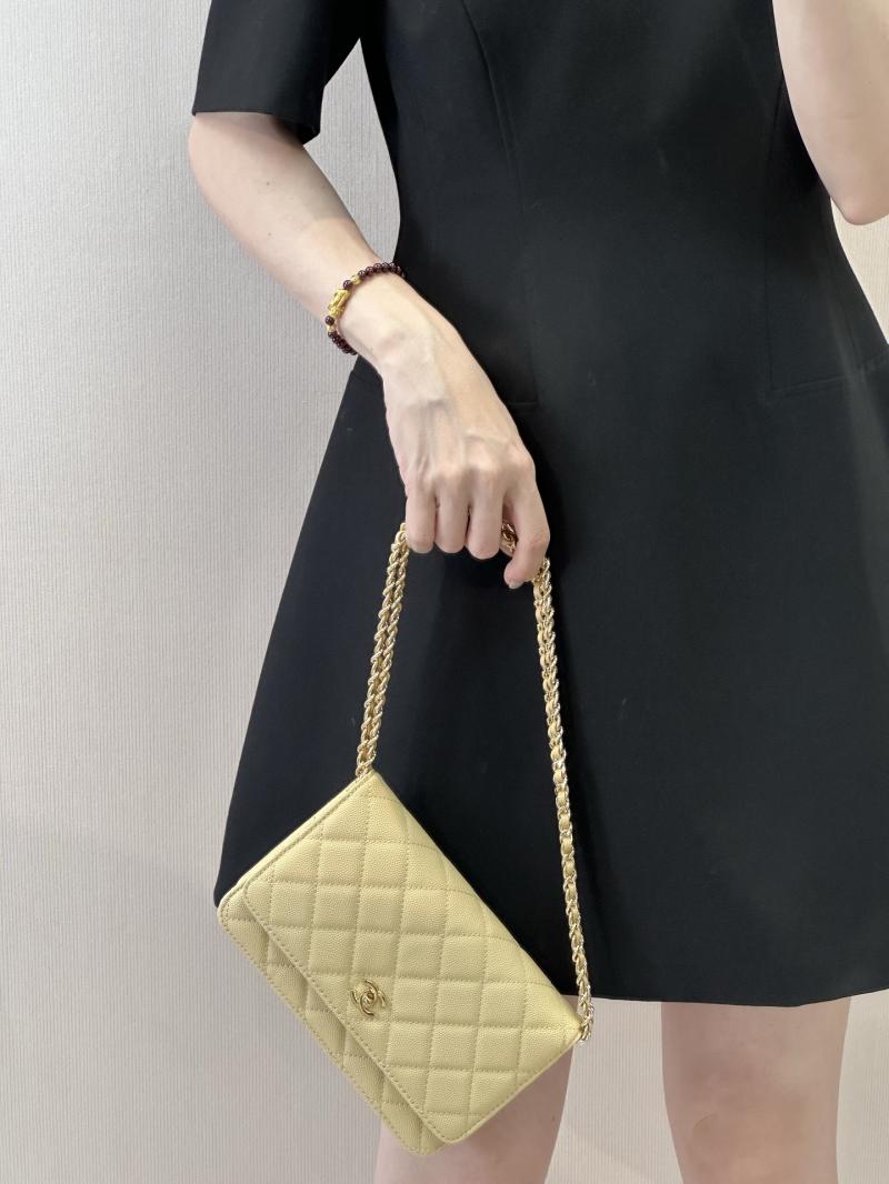 Chanel WOC Chain Wallet Yellow AP4241