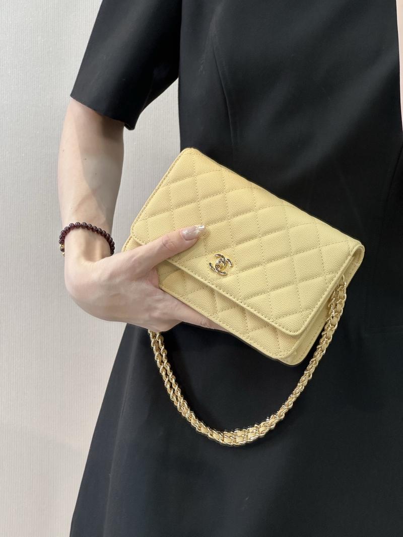 Chanel WOC Chain Wallet Yellow AP4241