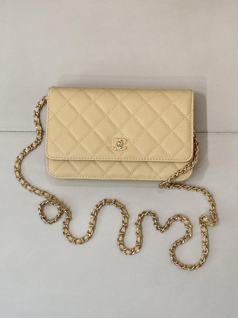 Chanel WOC Chain Wallet Yellow AP4241