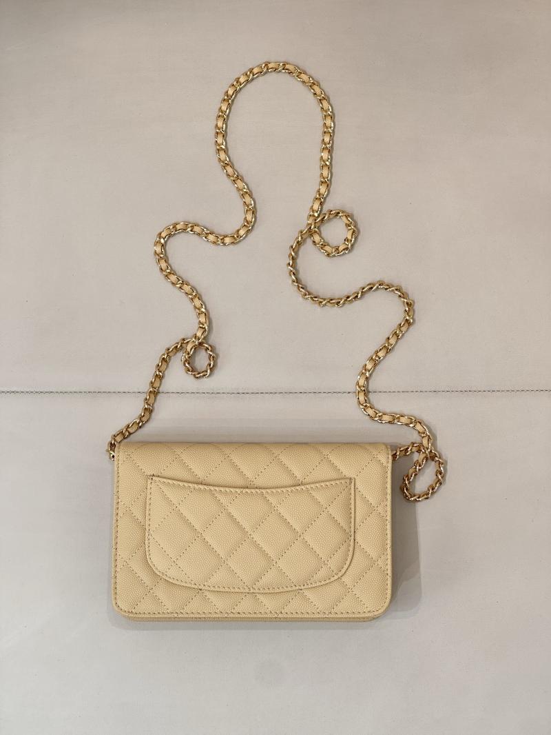 Chanel WOC Chain Wallet Yellow AP4241