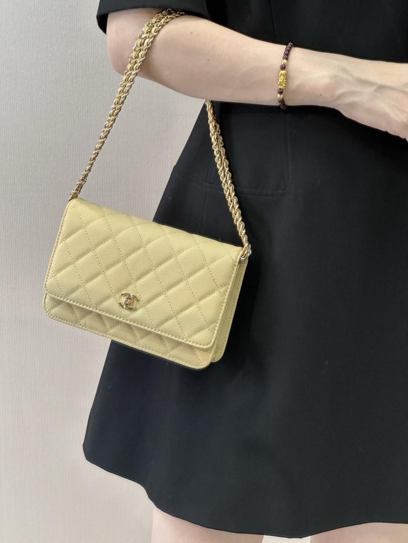 Chanel WOC Chain Wallet Yellow AP4241