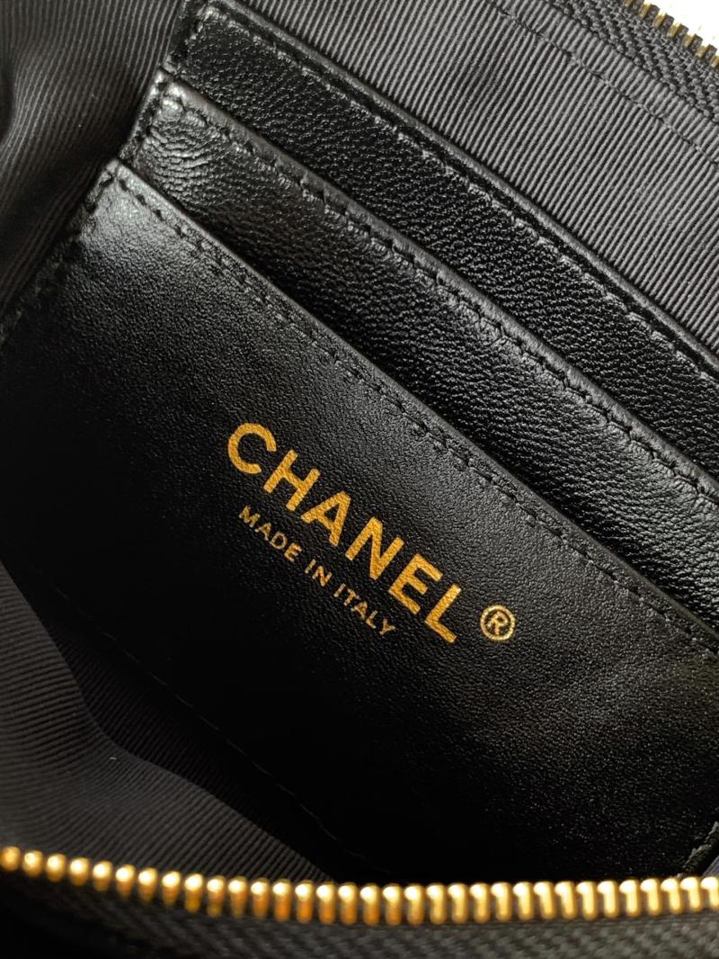 Chanel Zipped Phone Holder with Chain Black AP4743