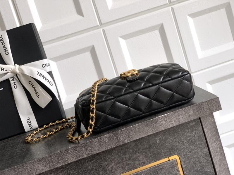 Chanel Zipped Phone Holder with Chain Grey AP4743