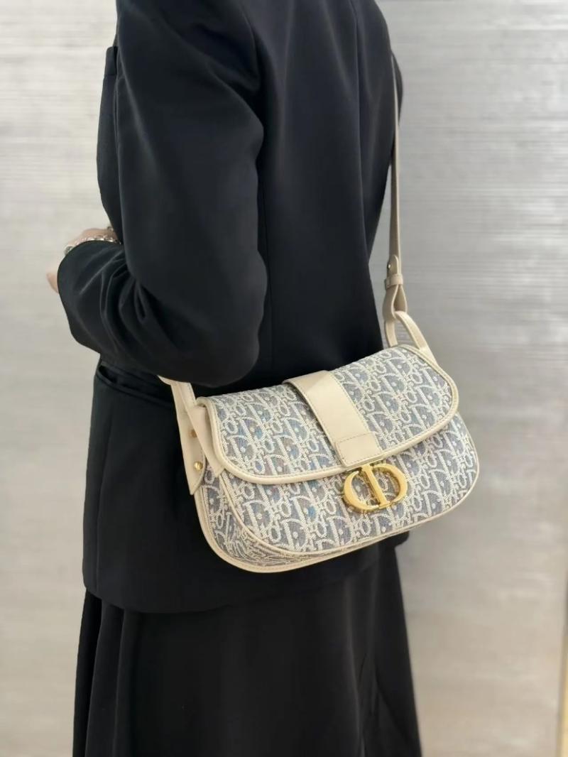 Dior Medium 30 Montaigne Satchel Bag with Raffia M9363