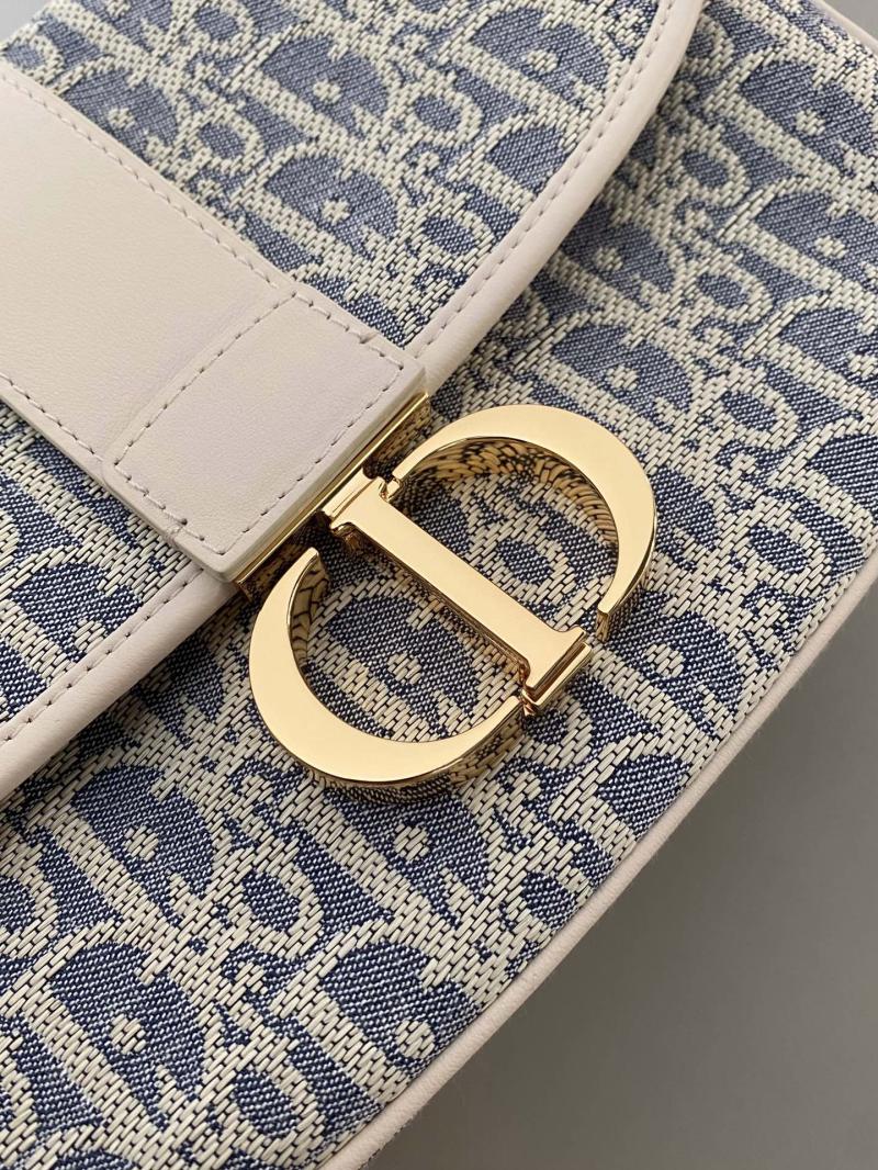 Dior Medium 30 Montaigne Satchel Bag with Raffia M9363
