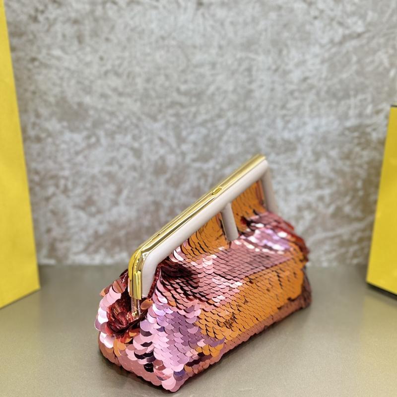 Fendi First Midi Sequins Bag Pink F829