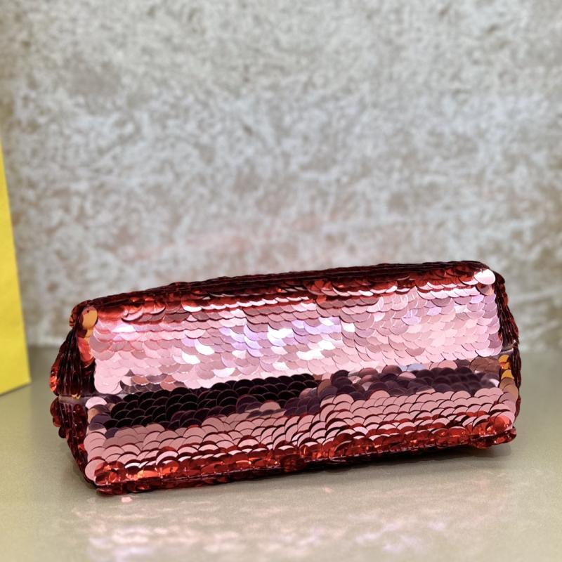 Fendi First Midi Sequins Bag Pink F829