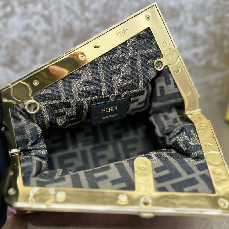 Fendi First Midi Sequins Bag Pink F829