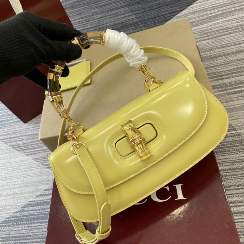 Gucci Bamboo Diva medium bag Yellow 827750