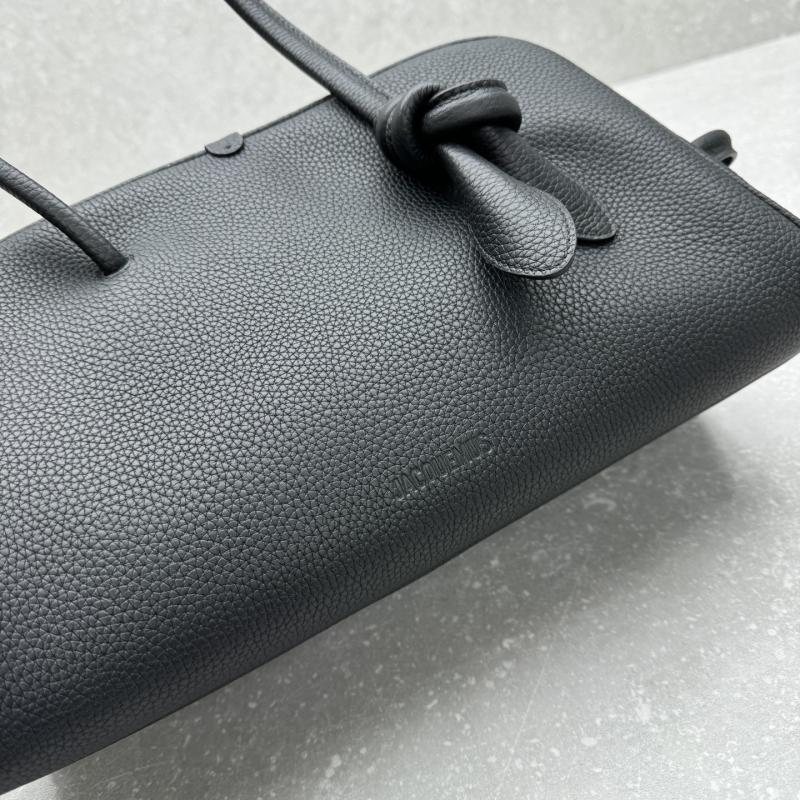 Jacquemus The Medium Turismo Grained Leather Bag Black J2130