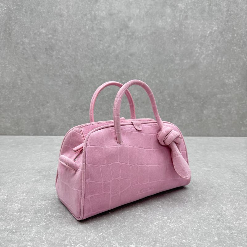 Jacquemus The Small Turismo Suede Tote Bag Pink J2130