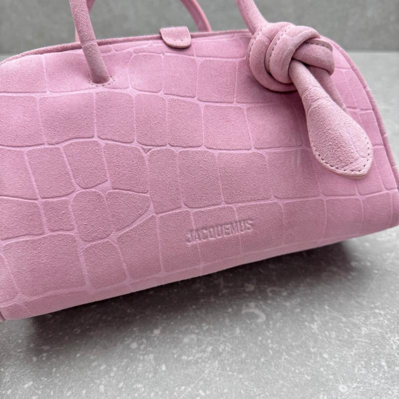 Jacquemus The Small Turismo Suede Tote Bag Pink J2130
