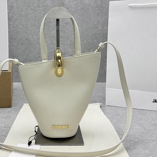 Jacquemus The small Bambola Bucket Bag White J2141