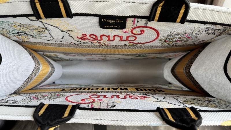 Large Dior Book Tote Yellow M1286
