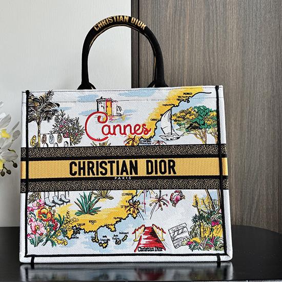 Large Dior Book Tote Yellow M1286