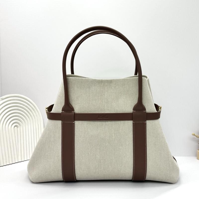 Loro Piana Ghiera Shopper Large Canvas FAO7475