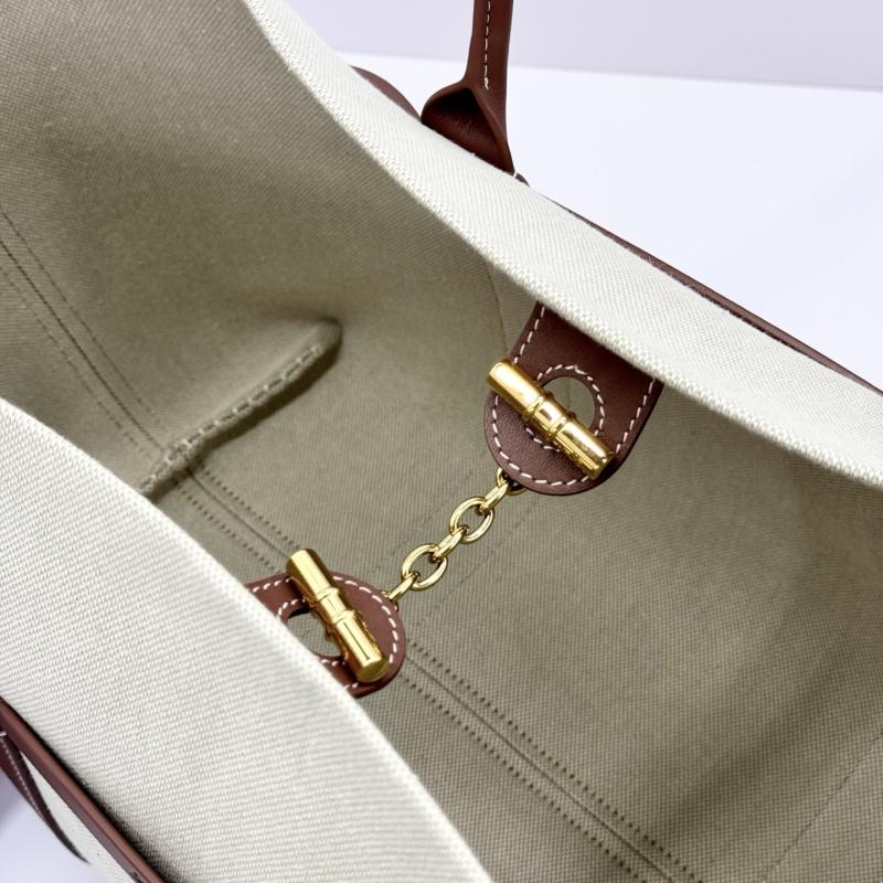 Loro Piana Ghiera Shopper Large Canvas FAO7475